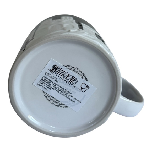 Starbucks Paris Relief Coffee Mug Black White 16 oz New SKU - Picture 4 of 6
